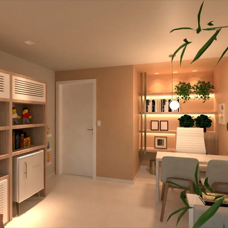 Detalhes do ambiente de terapia, com elementos que promovem bem-estar.